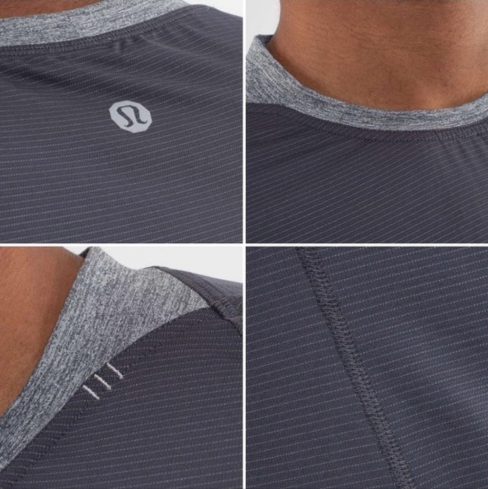 Lululemon Bolt Tech Short Sleeve In Dark Slate Grey Size Large - Picture 3 of 8
